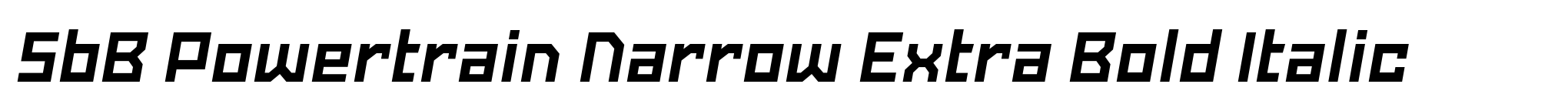 SbB Powertrain Narrow Extra Bold Italic image